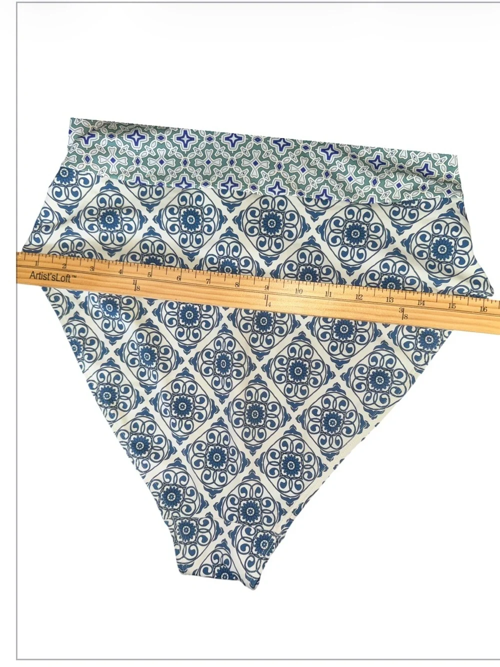 Boden Tile Print Lace-Up One Piece Swimsuit US 10 NWOT